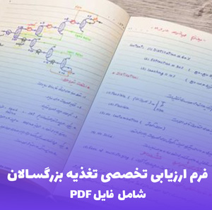 فرم ارزیابی تخصصی تغذیه بزرگسالان (Word قابل ویرایش) – حرفه ای و آسان